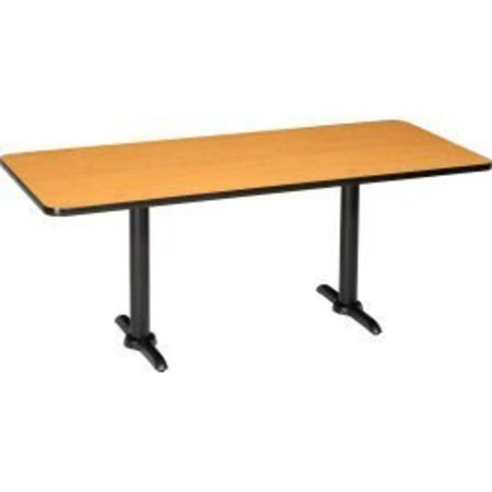 NATIONAL PUBLIC SEATING Interion® Breakroom Table, 72"L x 30"W, Oak 695671OK